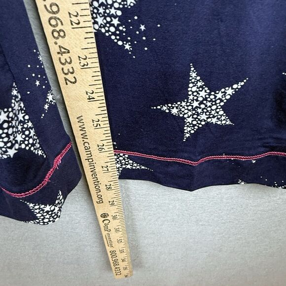 NWT Cuddl Duds Women's Ultra-Soft Printed Pink Collar Navy Stars Pajama Set Sz S - Picture 8 of 8